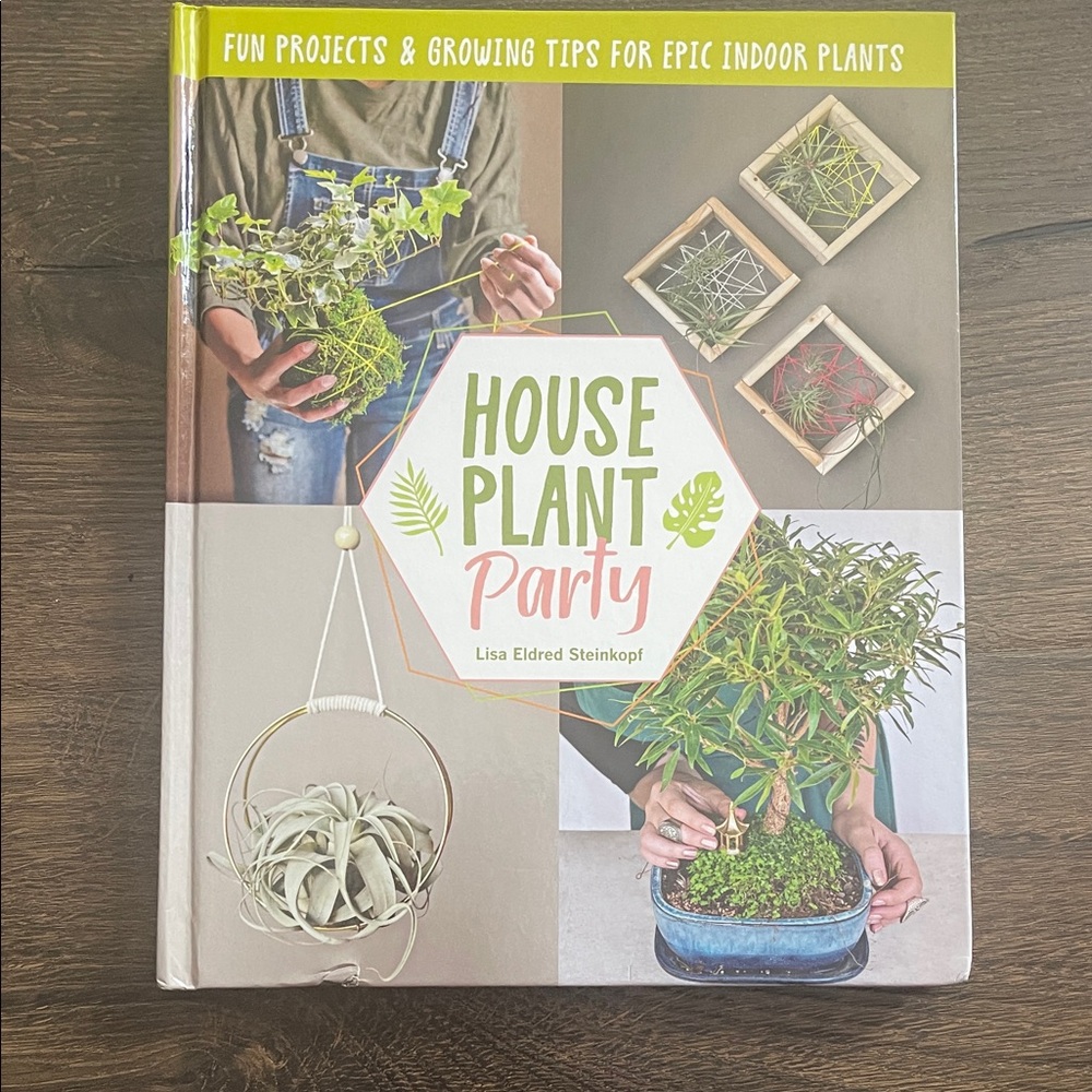 House Plant Party Hardcover Book - Green, Pink, Cream Cover